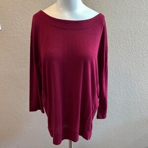 LOFT Rich Red Knit Top size‎ medium